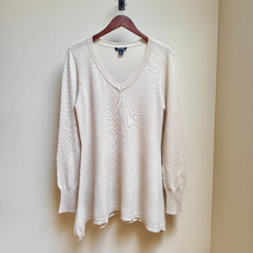 Isy & Ki by Anthropology 100% Cashmere V-Neck Tunic Sweater